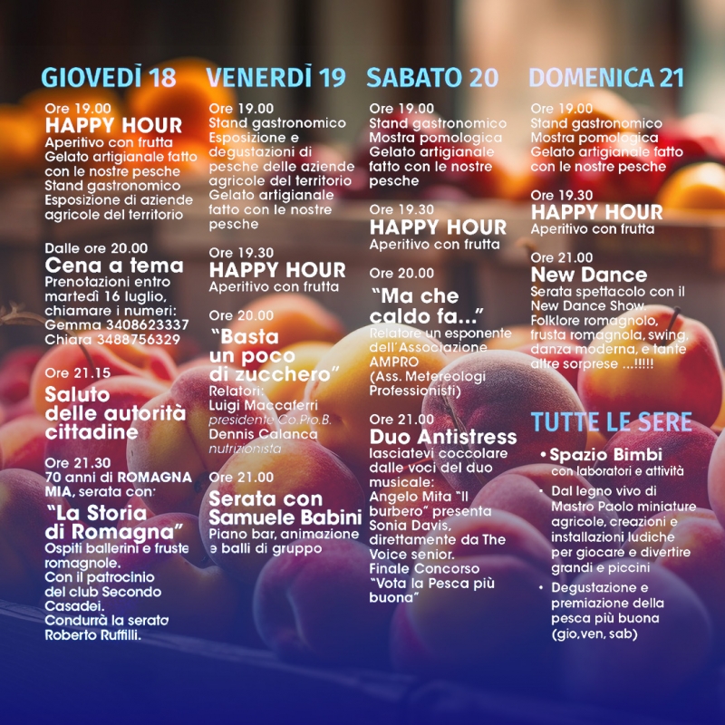 11° edizione di Pesche in Festa