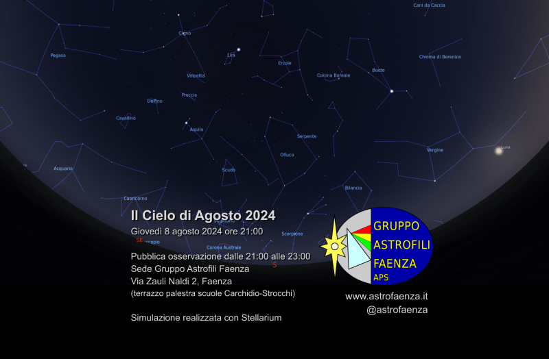 Osservazione del Cielo di Agosto a Faenza