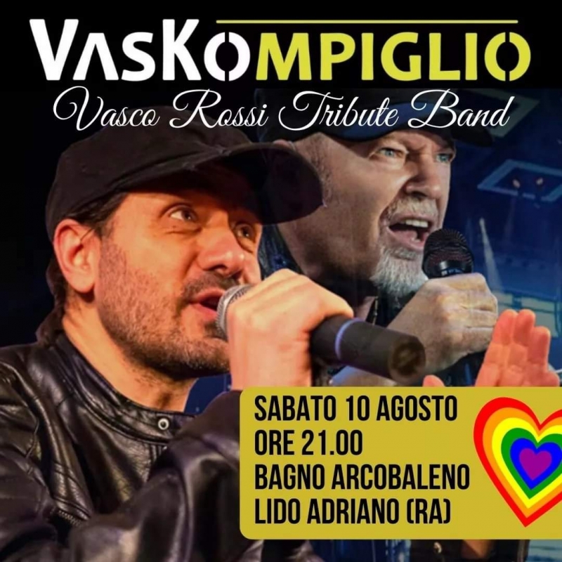 Tributo live a Vasco Rossi con i Vaskompiglio a Lido Adriano