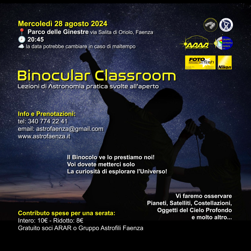 Binocular Classroom di Agosto 2024