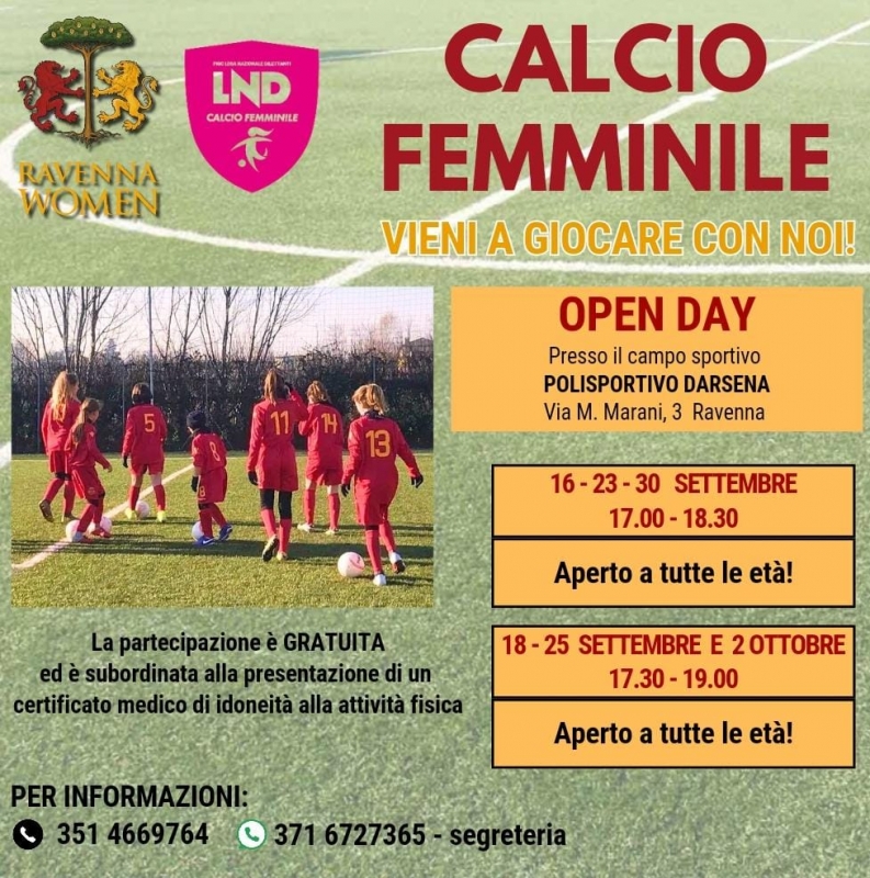 Openday calcio femminile