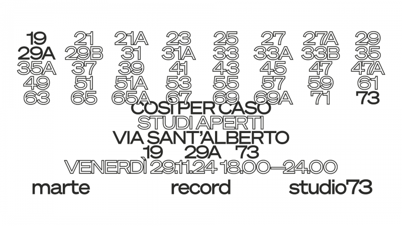 COSÍ PER CASO. Studi aperti