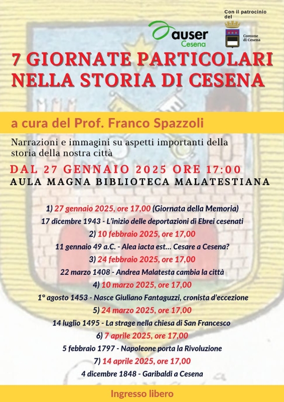 Sette giornate particolari nella storia di Cesena