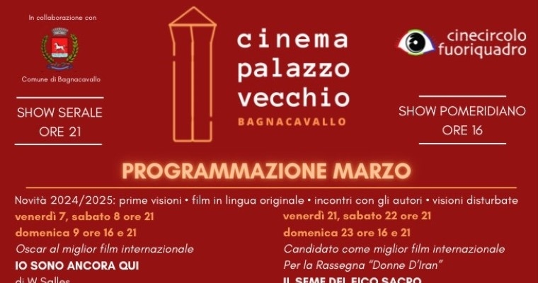Programmazione Cinema Palazzo Vecchio a Bagnacavallo