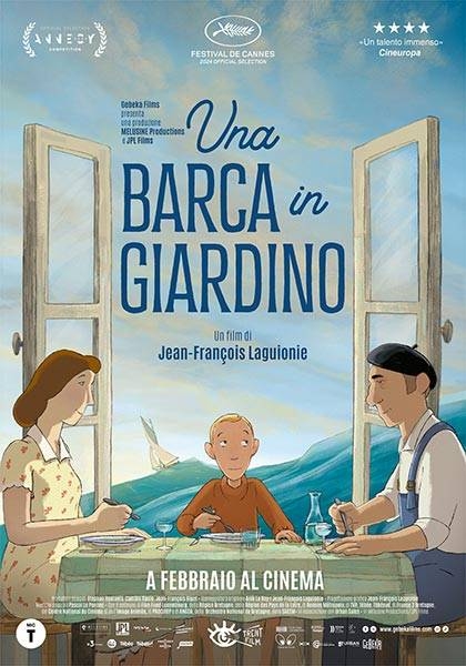 Una barca in giardino