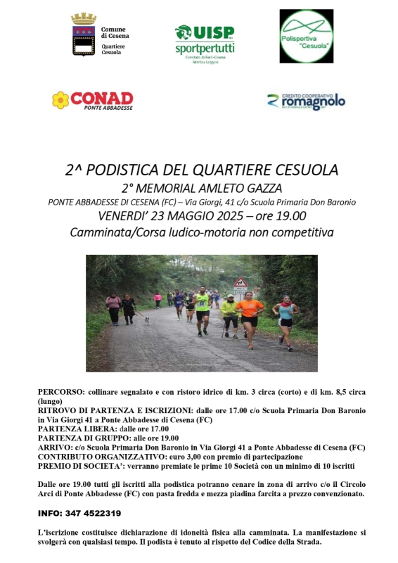 2^ PODISTICA DEL QUARTIERE CESUOLA