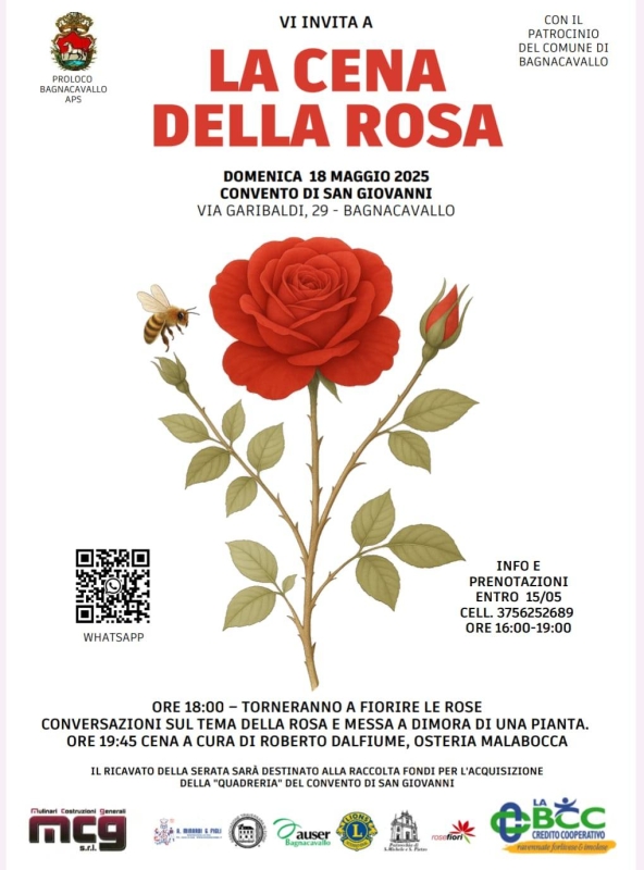 Cena della Rosa a Bagnacavallo