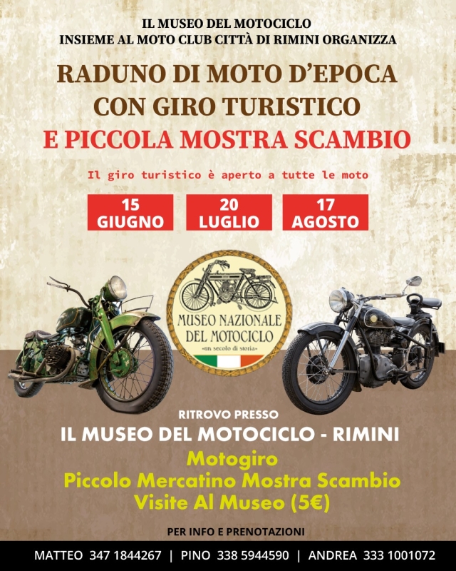 Raduno di moto d'epoca e mostre scambio