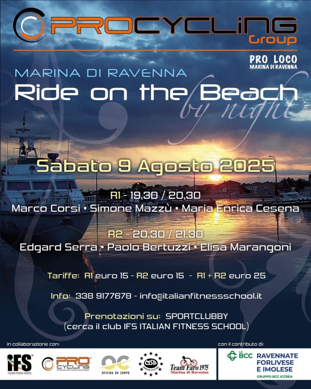 Ride on the beach by night