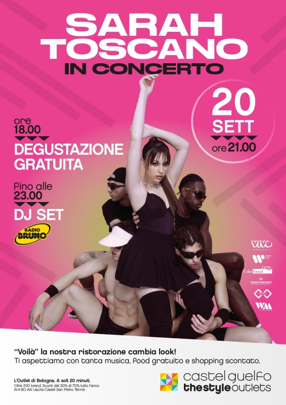 Sarah Toscano a Castel Guelfo The Style Outlets