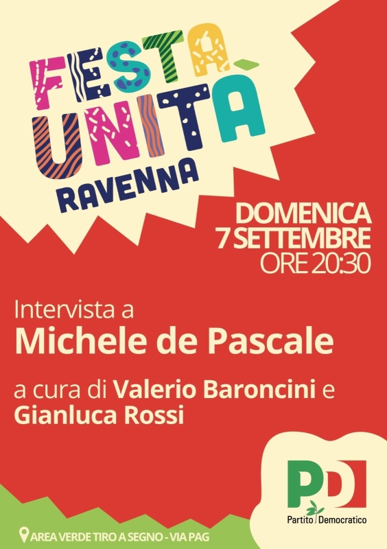 Michele de Pascale alla Festa de l'Unità