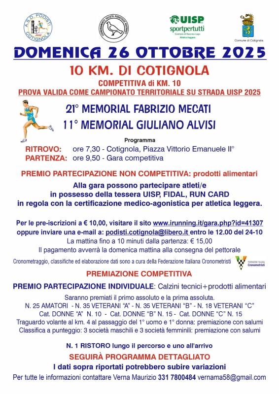 10 km di Cotignola