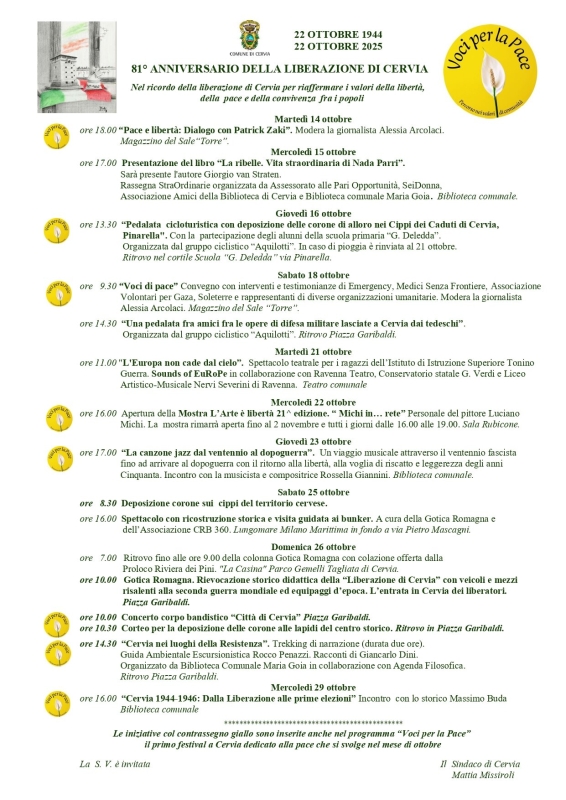 81° Anniversario della Liberazione di Cervia