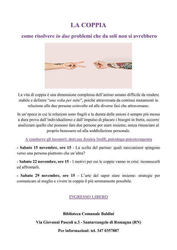LA COPPIA: come risolvere in due problemi che da soli non si avrebbero