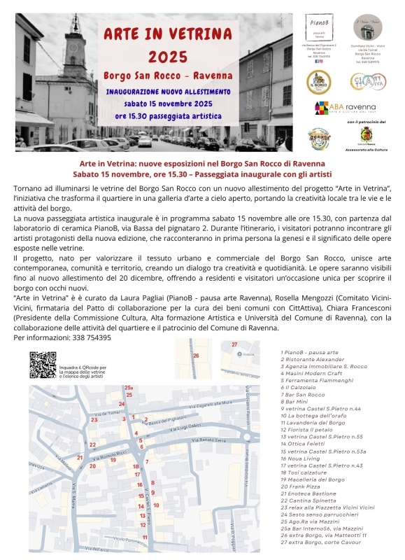 Arte in vetrina nel Borgo San Rocco - Ravenna