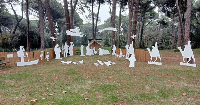 Presepe nel parco degli alberi fatati