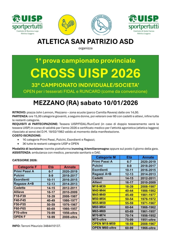 Cross UISP 2026 - Prima prova