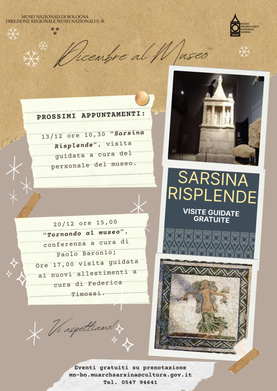Sarsina Risplende: visita guidata gratuita ai nuovi allestimenti delle sale di Peto e Rufo