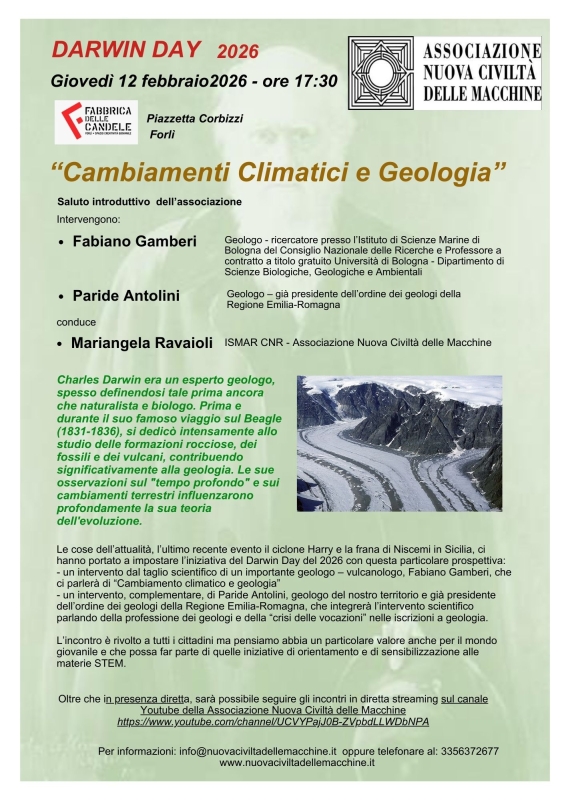 Darwin Day 2026 – Cambiamento climatico, geologia ed evoluzione