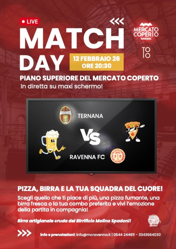 PARTITA TERNANA-RAVENNA AL MERCATO COPERTO