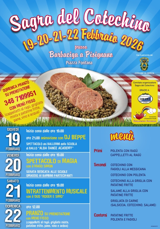 SAGRA DEL COTECHINO A CERVIA!