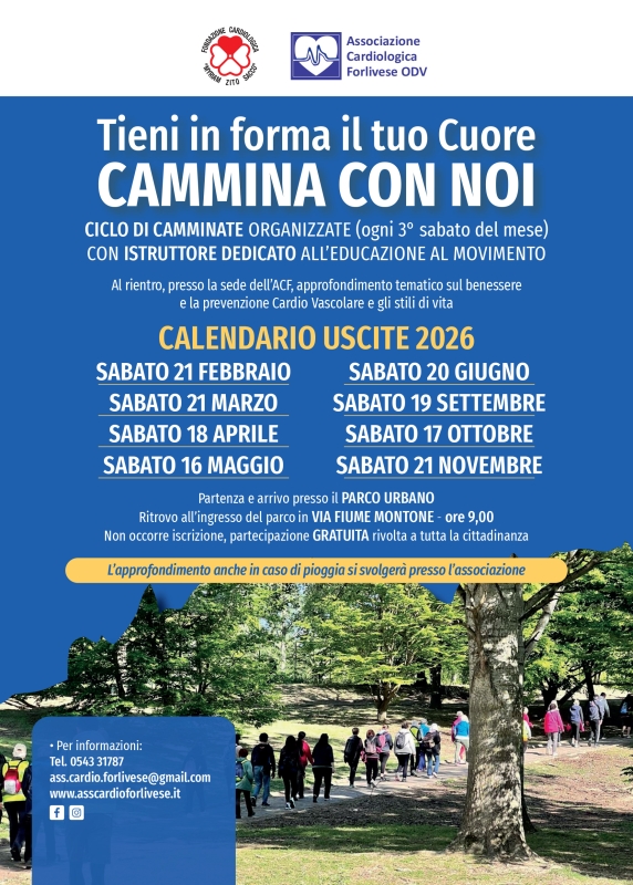 Tieni in forma il tuo cuore – Cammina con noi edizione 2026