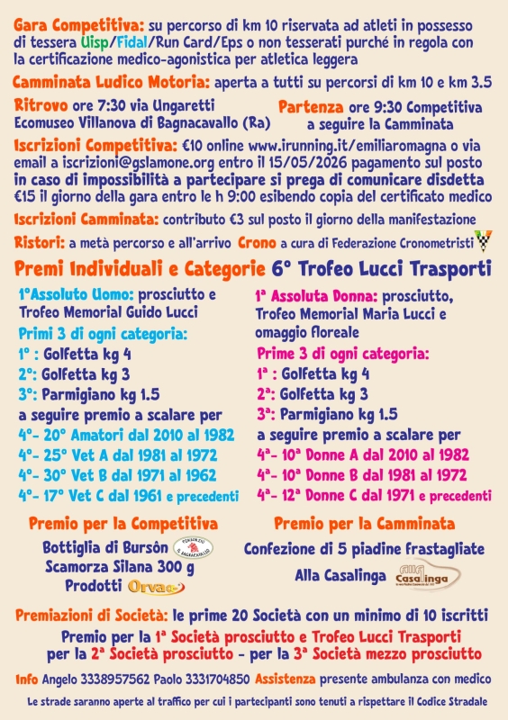 Trofeo Lucci Corsa del Burson