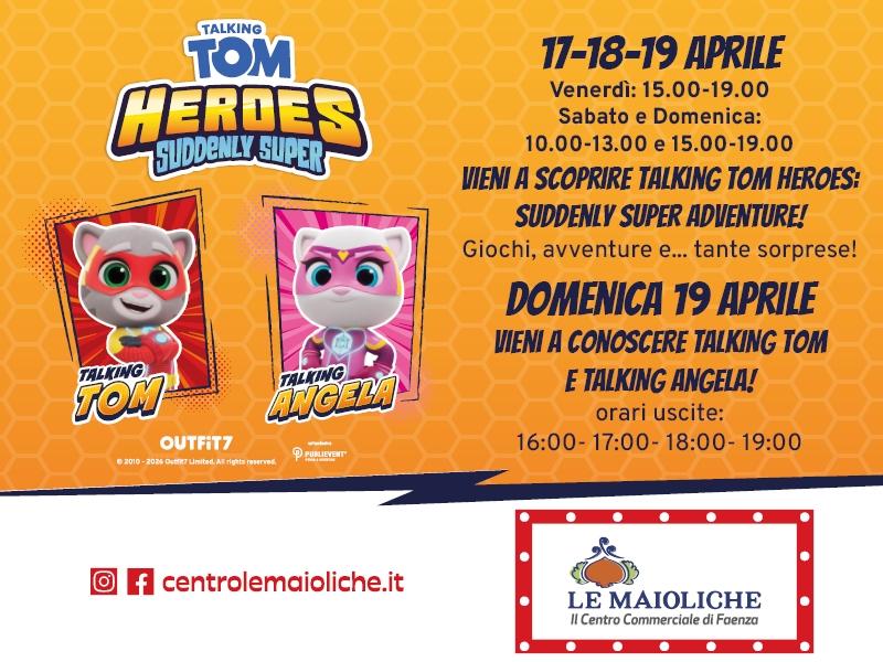 Talking Tom Heroes a Le Maioliche