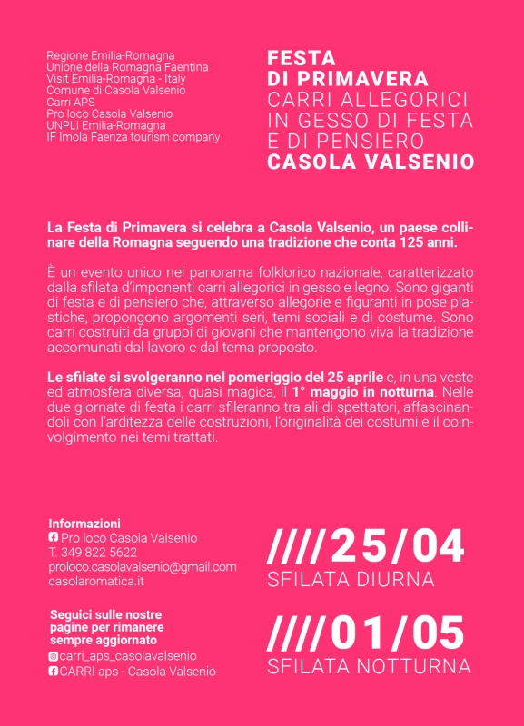 FESTA DI PRIMAVERA E SFILATA DEI CARRI ALLEGORICI