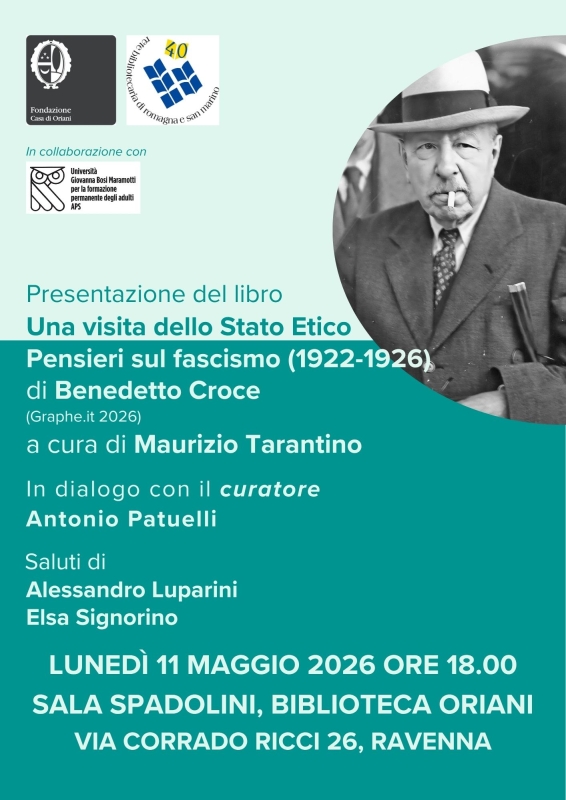 Alla Biblioteca Oriani Antonio Patuelli e Maurizio Tarantino dialogano sul rapporto fra Benedetto Croce e il fascismo