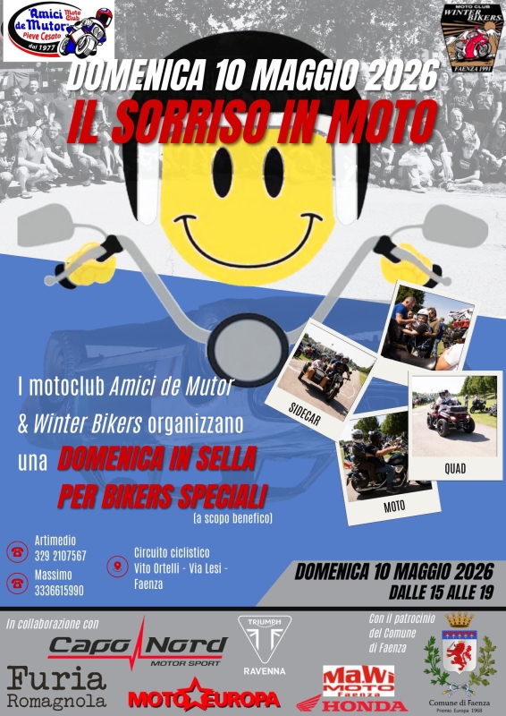 Il sorriso in moto a Faenza
