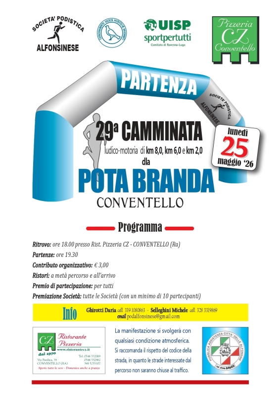 29^ Camminata dla Pota Branda