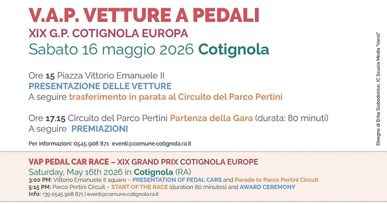 Gran Premio Internazionale Cotignola Europa - Vetture a Pedali (V.A.P.) 