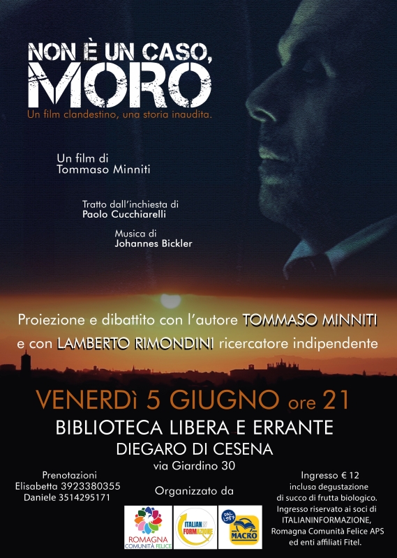 Proiezione e dibattito sul cine-documentario "NON E' UN CASO, MORO"