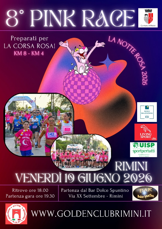8^ Pink Race. La corsa della Notte Rosa