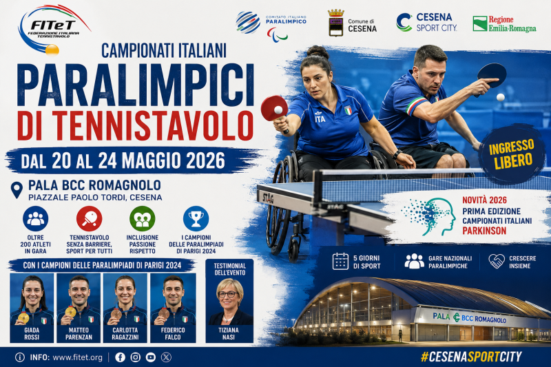 Campionati Italiani Paralimpici di Tennistavolo 2026