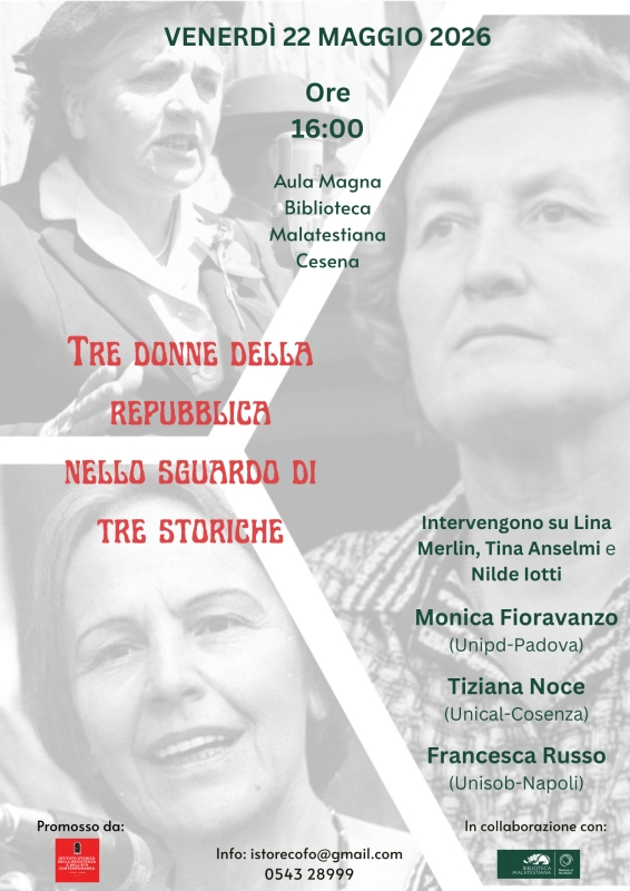 Tre donne della Repubblica nello sguardo di tre storiche