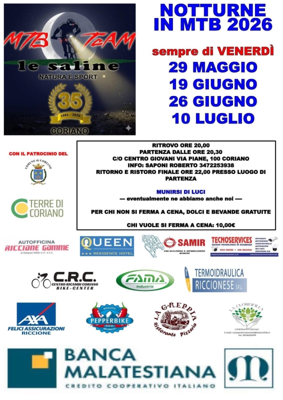 Notturna in MTB nelle Terre di  Coriano