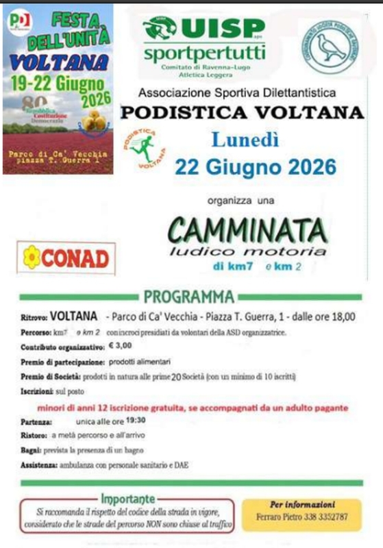 CAMMINATA LUDICO MOTORIA-VOLTANA