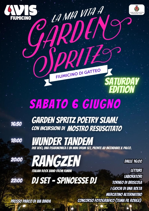 13ª EDIZIONE LA MIA VITA A GARDEN SPRITZ “La festa dove si sta bene”