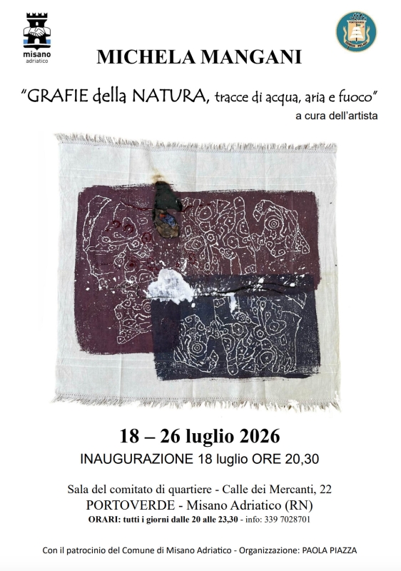 Grafie della natura, tracce di acqua, aria e fuoco