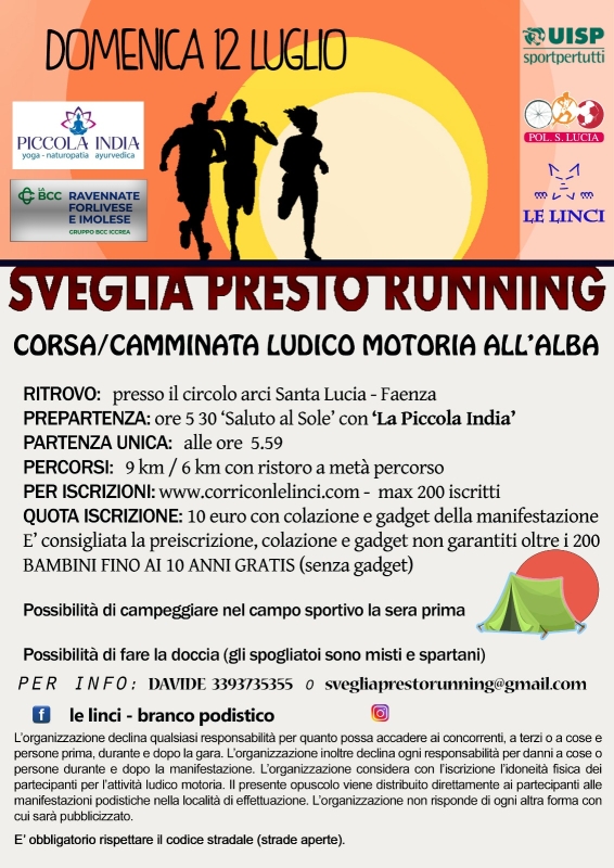 13 Sveglia Presto Running