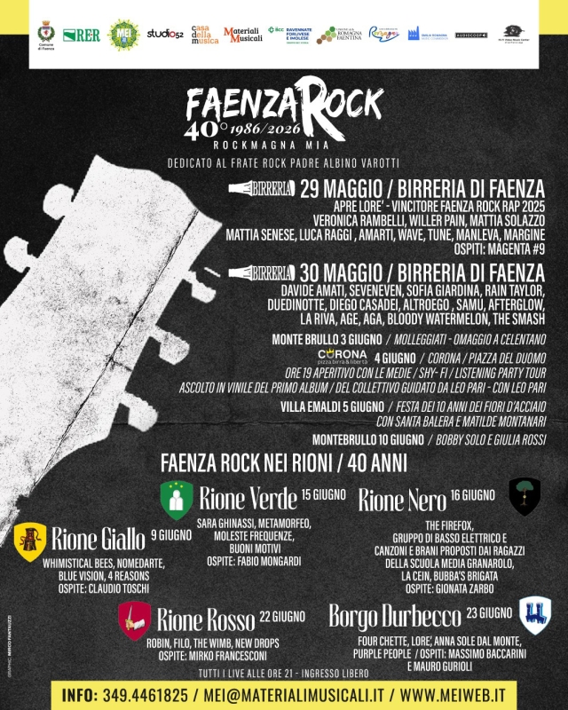 Faenza Rock nei Rioni