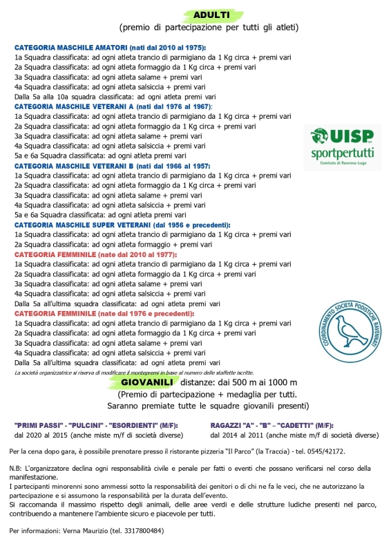 Staffetta Competitiva Parco Pertini