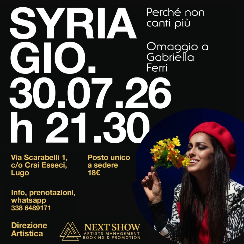 SYRIA canta Gabriella Ferri – Concerto Racconto