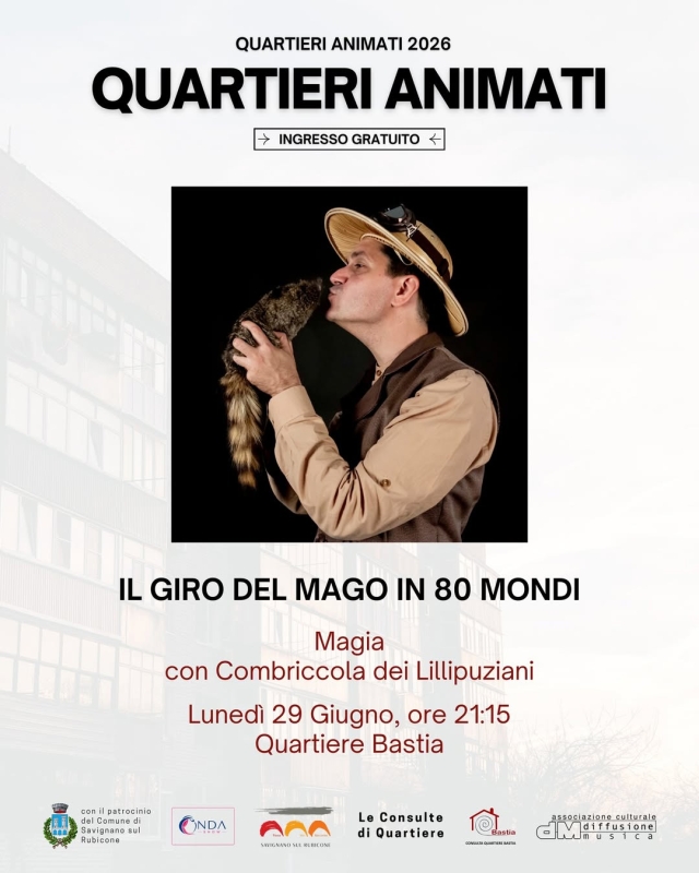Il giro del mago in 80 mondi – Quartieri Animati 2026