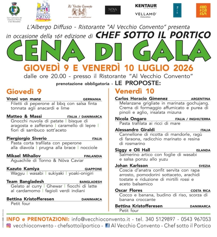 Chef sotto il portico