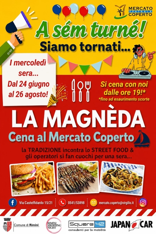 La Magnèda – Cena al Mercato Coperto
