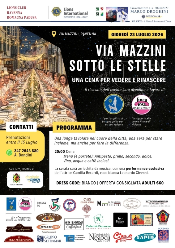 Una cena per vedere e rinascere