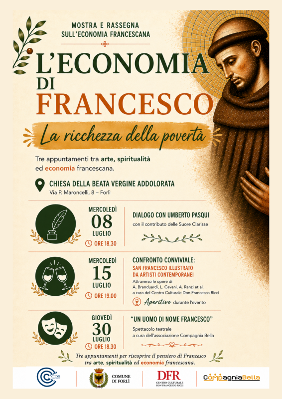 La ricchezza della povertà: tre serate per riscoprire l'attualità del messaggio di San Francesco